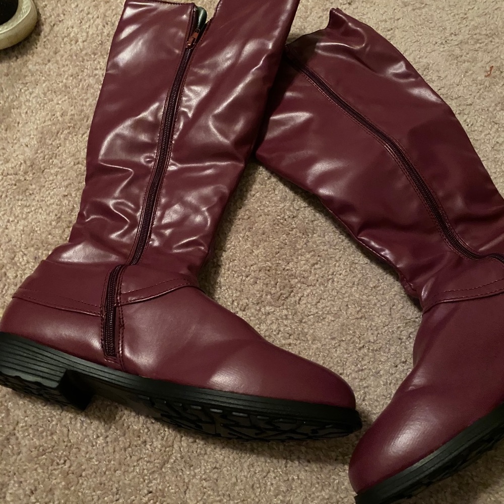 Faux leather boot